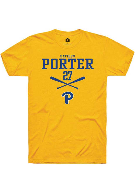 Matthew Porter Gold Pitt Panthers NIL Sport Icon Short Sleeve T Shirt