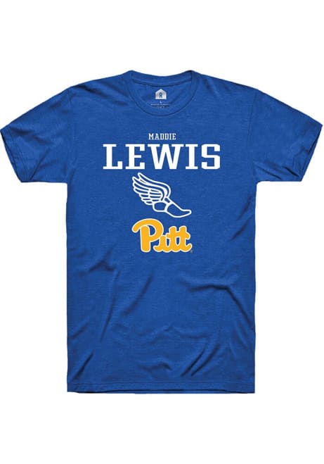 Maddie Lewis Blue Pitt Panthers NIL Sport Icon Short Sleeve T Shirt