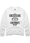 Main image for Daniel Grzesiak Rally Mens White Cincinnati Bearcats NIL Sport Icon Crew Sweatshirt