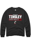 Main image for Dartanyan Tinsley  Rally Cincinnati Bearcats Mens Black NIL Stacked Box Long Sleeve Crew Sweatsh..