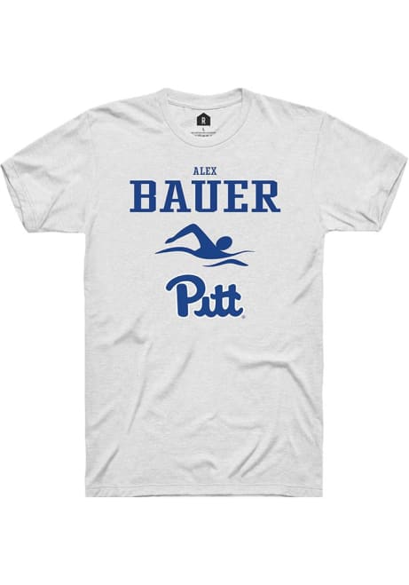 Alex Bauer White Pitt Panthers NIL Sport Icon Short Sleeve T Shirt