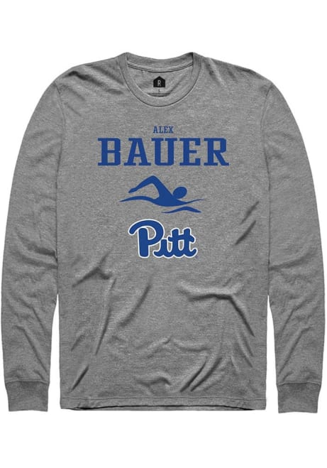 Alex Bauer Rally Mens Graphite Pitt Panthers NIL Sport Icon Tee