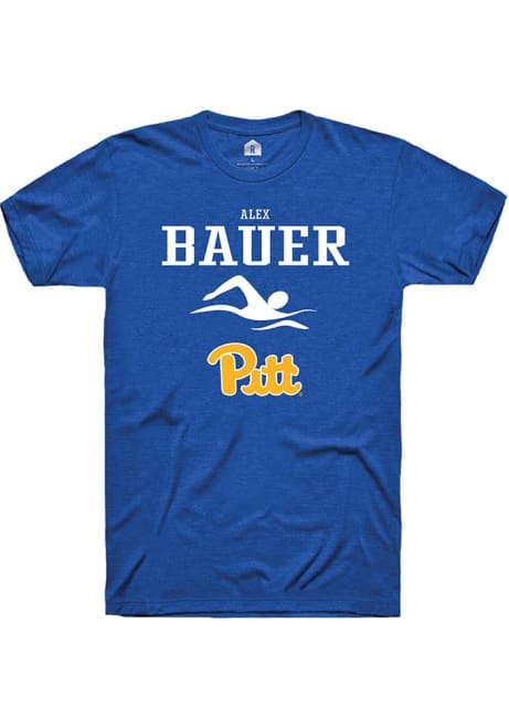 Alex Bauer Blue Pitt Panthers NIL Sport Icon Short Sleeve T Shirt