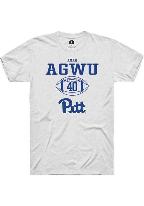 Amah Agwu White Pitt Panthers NIL Sport Icon Short Sleeve T Shirt