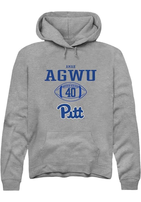 Amah Agwu Rally Mens Graphite Pitt Panthers NIL Sport Icon Hooded Sweatshirt