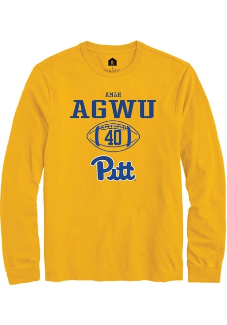 Amah Agwu Rally Mens Gold Pitt Panthers NIL Sport Icon Tee