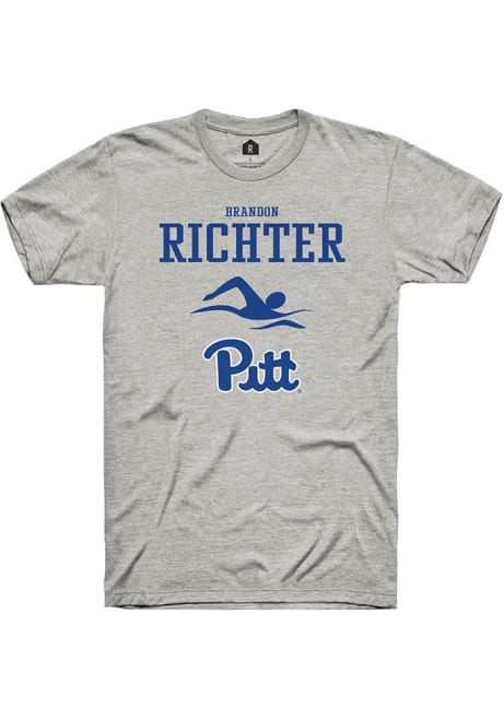 Brandon Richter Ash Pitt Panthers NIL Sport Icon Short Sleeve T Shirt