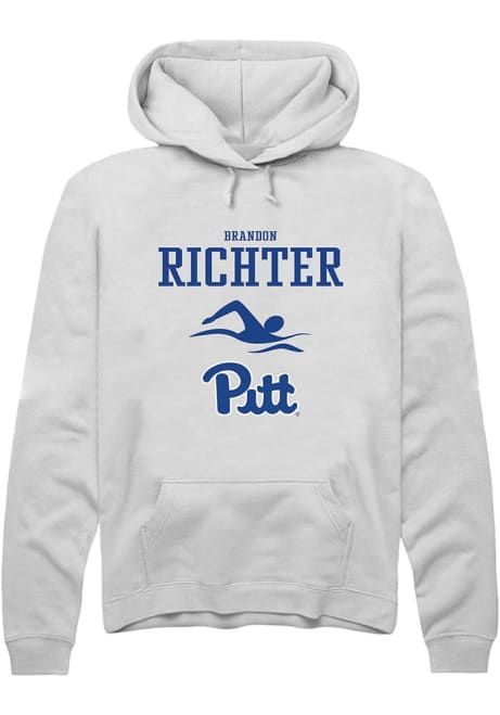 Brandon Richter Rally Mens White Pitt Panthers NIL Sport Icon Hooded Sweatshirt