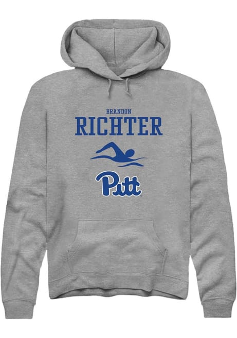 Brandon Richter Rally Mens Graphite Pitt Panthers NIL Sport Icon Hooded Sweatshirt