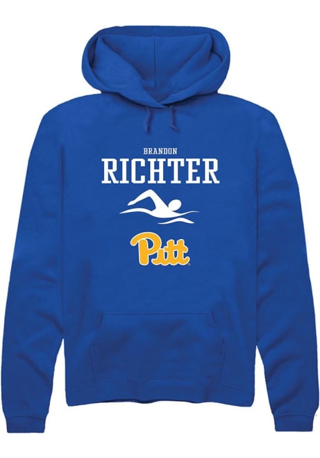 Brandon Richter Rally Mens Blue Pitt Panthers NIL Sport Icon Hooded Sweatshirt