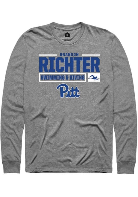 Brandon Richter Rally Mens Graphite Pitt Panthers NIL Stacked Box Tee