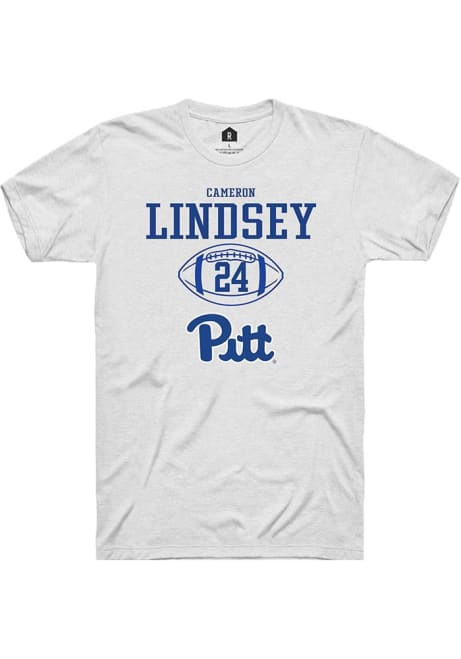 Cameron Lindsey White Pitt Panthers NIL Sport Icon Short Sleeve T Shirt