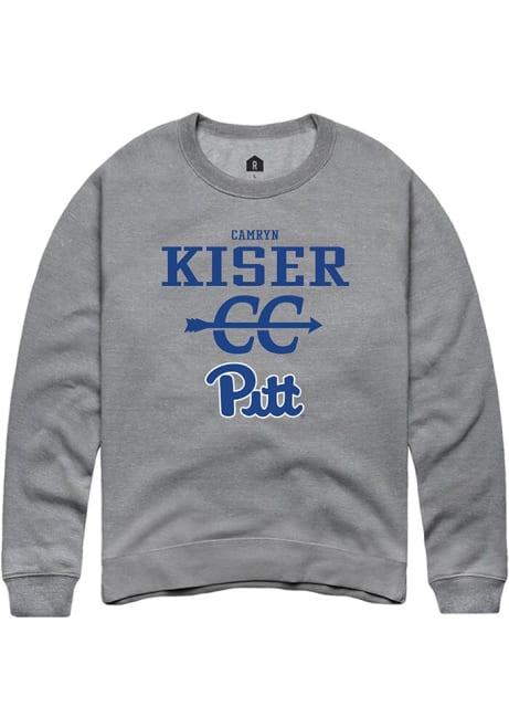 Camryn Kiser Rally Mens Graphite Pitt Panthers NIL Sport Icon Crew Sweatshirt