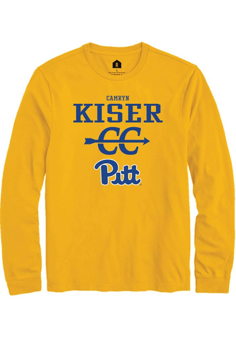 Camryn Kiser Rally Mens Gold Pitt Panthers NIL Sport Icon Tee