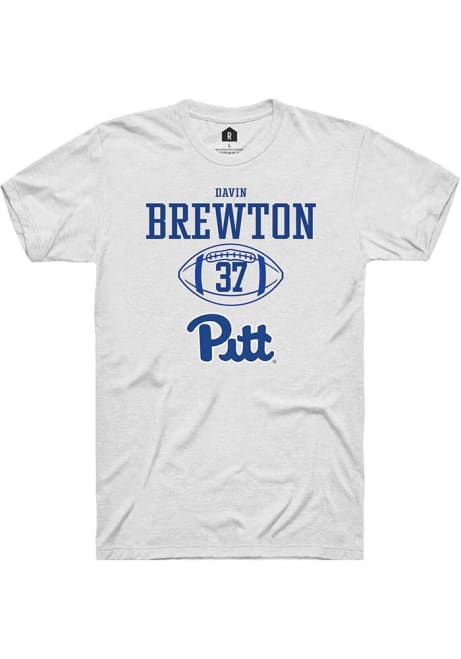 Davin Brewton White Pitt Panthers NIL Sport Icon Short Sleeve T Shirt