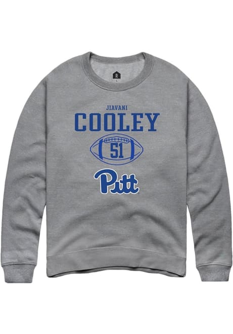 Jiavani Cooley Rally Mens Graphite Pitt Panthers NIL Sport Icon Crew Sweatshirt