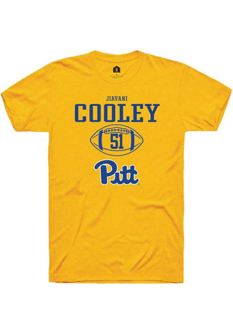 Jiavani Cooley Gold Pitt Panthers NIL Sport Icon Short Sleeve T Shirt