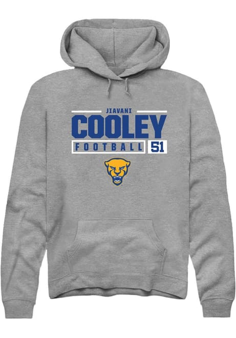 Jiavani Cooley Rally Mens Graphite Pitt Panthers NIL Stacked Box Hooded Sweatshirt