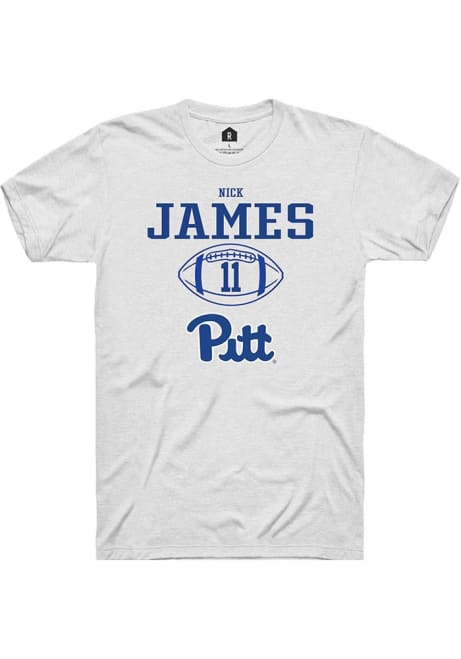 Nick James White Pitt Panthers NIL Sport Icon Short Sleeve T Shirt