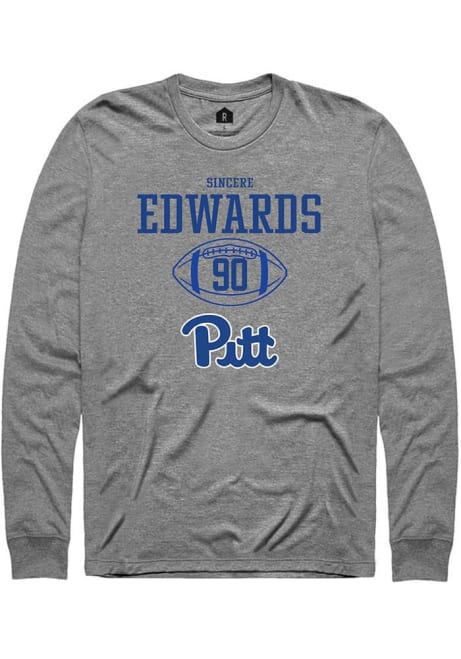 Sincere Edwards Rally Mens Graphite Pitt Panthers NIL Sport Icon Tee