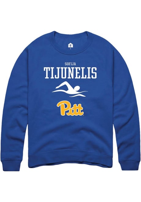 Sofija Tijunelis Rally Mens Blue Pitt Panthers NIL Sport Icon Crew Sweatshirt