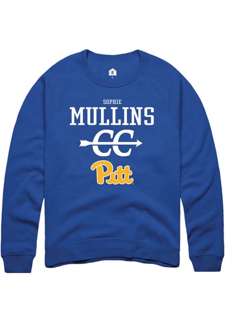 Sophie Mullins Rally Mens Blue Pitt Panthers NIL Sport Icon Crew Sweatshirt