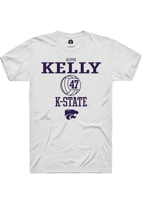 Alyss Kelly White K-State Wildcats NIL Sport Icon Short Sleeve T Shirt