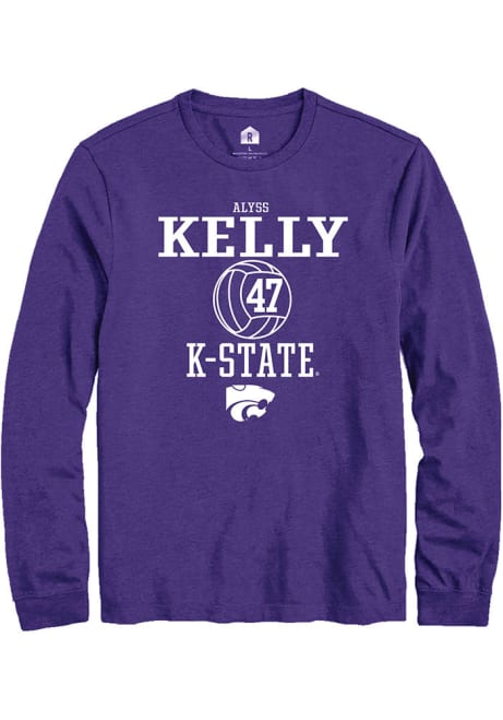 Alyss Kelly Rally Mens Purple K-State Wildcats NIL Sport Icon Tee