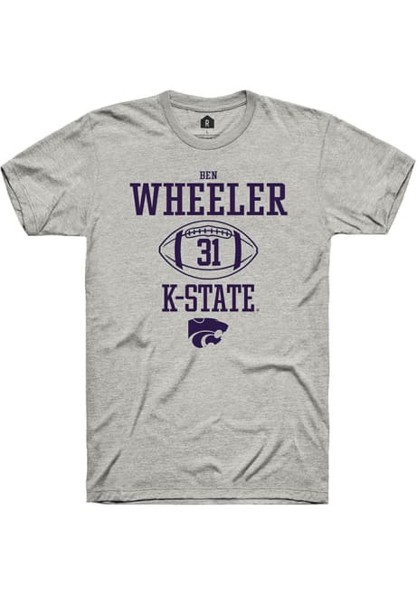 Ben Wheeler Ash K-State Wildcats NIL Sport Icon Short Sleeve T Shirt