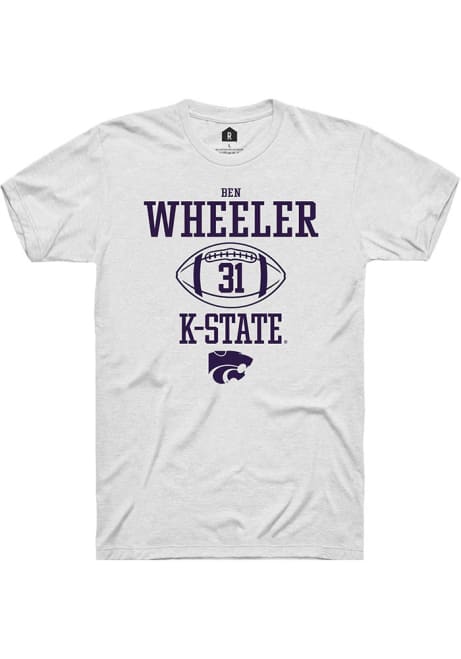 Ben Wheeler White K-State Wildcats NIL Sport Icon Short Sleeve T Shirt