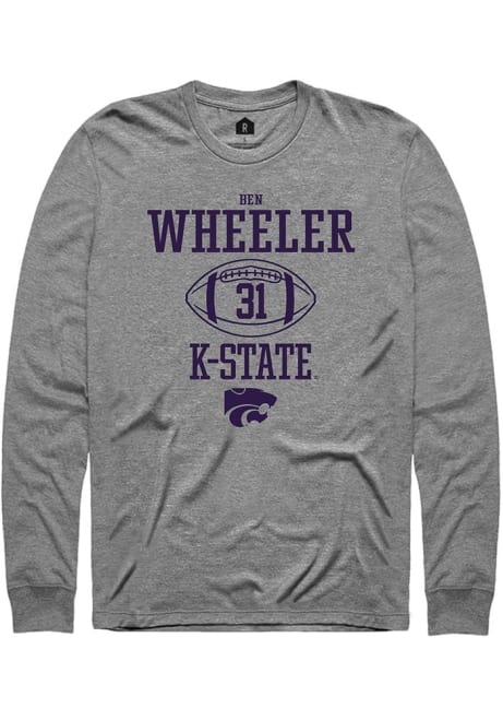 Ben Wheeler Rally Mens Graphite K-State Wildcats NIL Sport Icon Tee