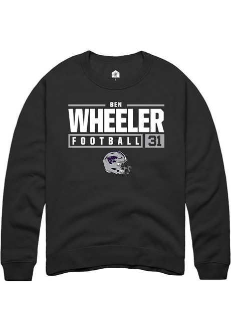 Ben Wheeler Rally Mens  K-State Wildcats NIL Stacked Box Crew Sweatshirt