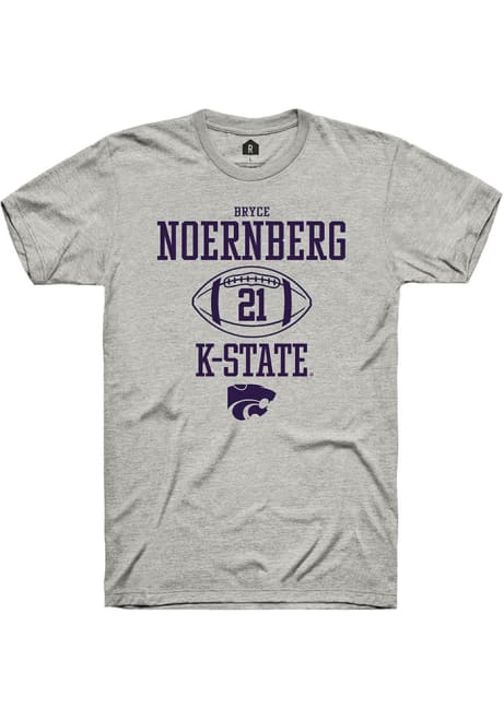 Bryce Noernberg Ash K-State Wildcats NIL Sport Icon Short Sleeve T Shirt