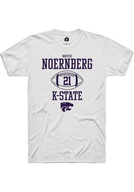 Bryce Noernberg White K-State Wildcats NIL Sport Icon Short Sleeve T Shirt