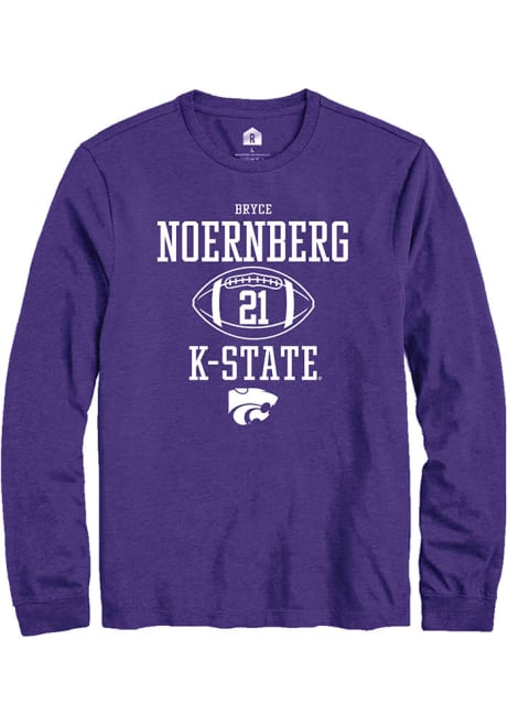 Bryce Noernberg Rally Mens Purple K-State Wildcats NIL Sport Icon Tee