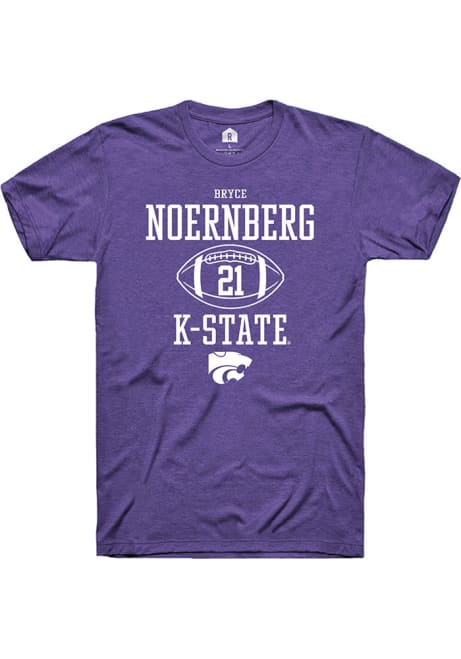 Bryce Noernberg Purple K-State Wildcats NIL Sport Icon Short Sleeve T Shirt