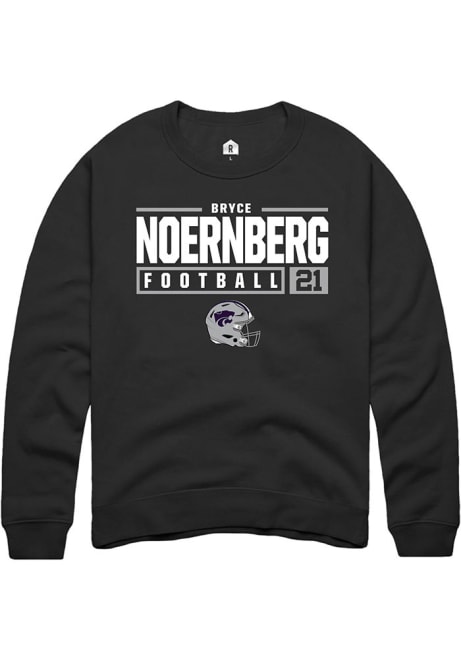 Bryce Noernberg Rally Mens  K-State Wildcats NIL Stacked Box Crew Sweatshirt