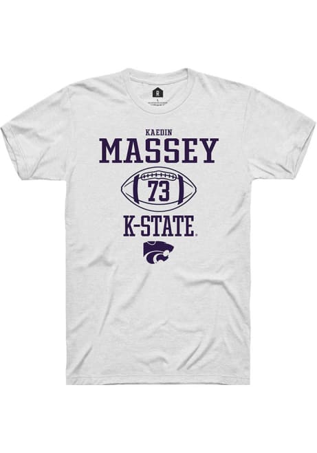 Kaedin Massey White K-State Wildcats NIL Sport Icon Short Sleeve T Shirt