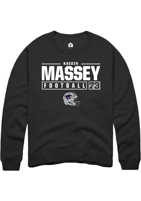 Kaedin Massey Rally Mens  K-State Wildcats NIL Stacked Box Crew Sweatshirt