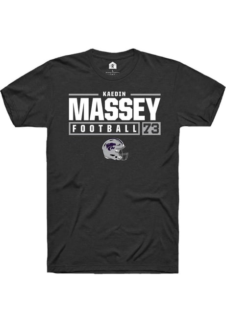 Kaedin Massey  K-State Wildcats NIL Stacked Box Short Sleeve T Shirt