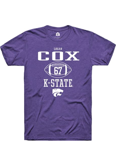 Logan Cox Purple K-State Wildcats NIL Sport Icon Short Sleeve T Shirt