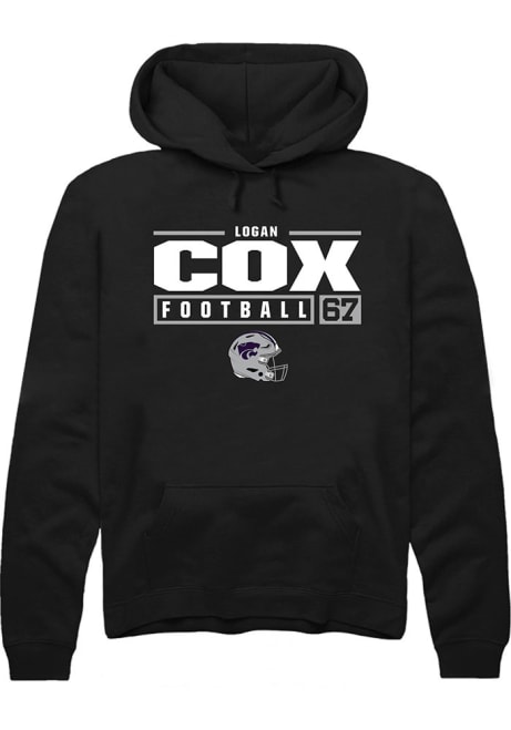 Logan Cox Rally Mens  K-State Wildcats NIL Stacked Box Hooded Sweatshirt