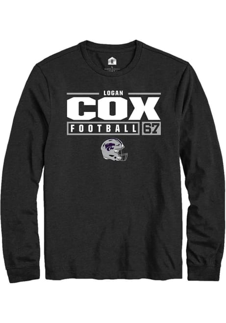 Logan Cox Rally Mens  K-State Wildcats NIL Stacked Box Tee