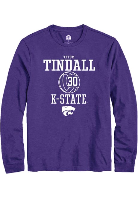 Tatum Tindall Rally Mens Purple K-State Wildcats NIL Sport Icon Tee