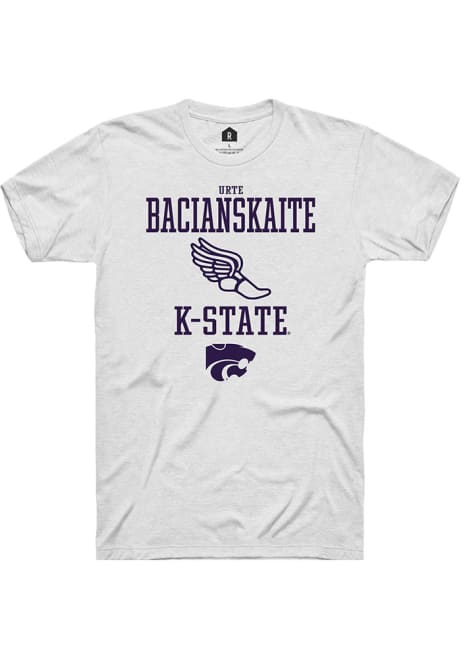 Urte Bacianskaite White K-State Wildcats NIL Sport Icon Short Sleeve T Shirt