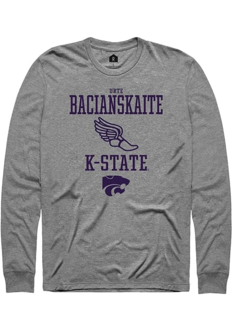 Urte Bacianskaite Rally Mens Graphite K-State Wildcats NIL Sport Icon Tee