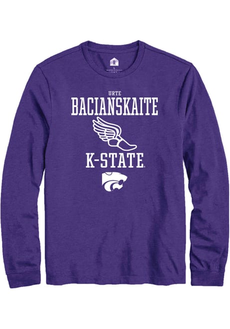 Urte Bacianskaite Rally Mens Purple K-State Wildcats NIL Sport Icon Tee