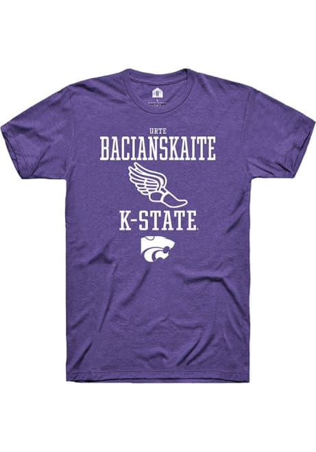 Urte Bacianskaite Purple K-State Wildcats NIL Sport Icon Short Sleeve T Shirt