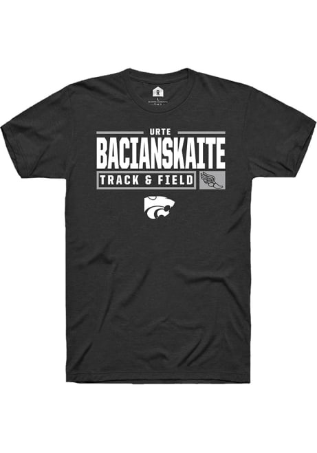 Urte Bacianskaite  K-State Wildcats NIL Stacked Box Short Sleeve T Shirt