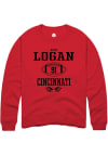 Main image for Drew Logan  Rally Cincinnati Bearcats Mens Red NIL Sport Icon Long Sleeve Crew Sweatshirt